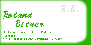 roland bitner business card